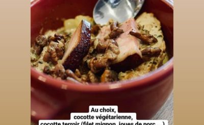 Une cocotte, plat du restaurant des Roulottes des Korrrigans
