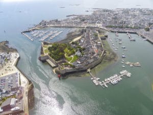 Vue aérienne de Concarneau